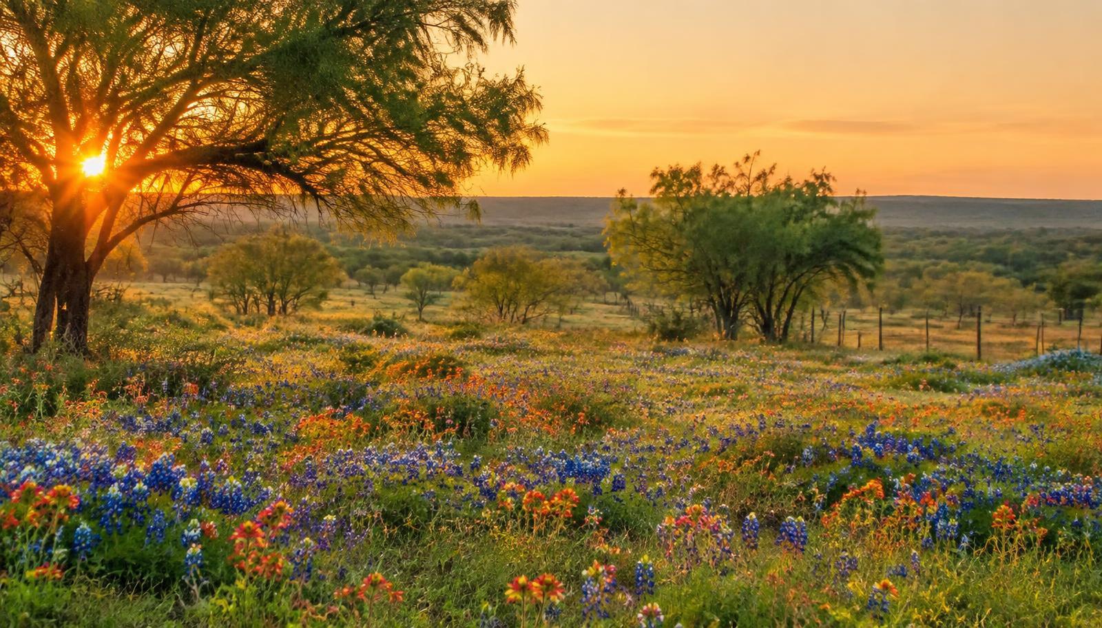 Wildflower meadow in South Texas