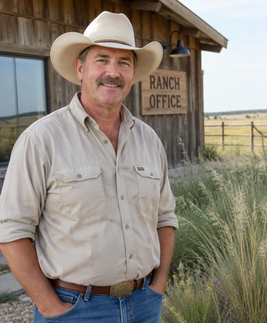 Scott Walker at the ranch office